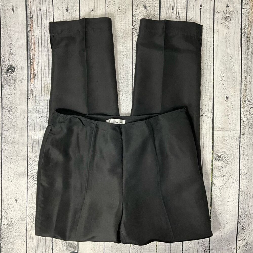 Women's Black Silk Dress Pants